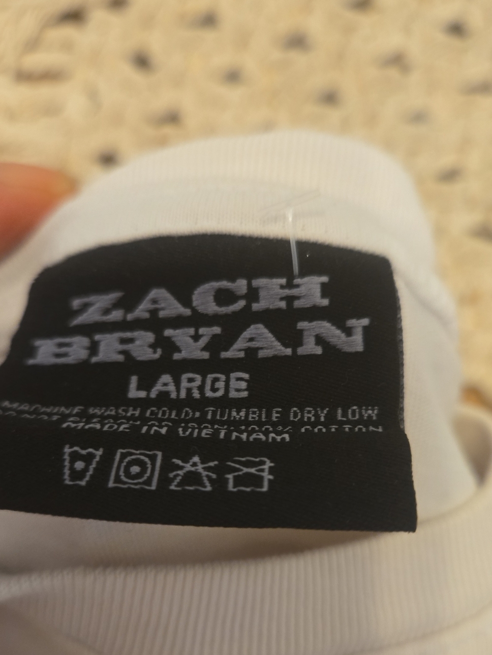 Zach Bryan Cream'The Burn, Burn, Burn' Concert Western Graphic T-Shirt - Picture 5 of 5